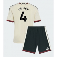 Manchester United Matthijs de Ligt #4 Tredje Tröja Barn 2026-27 Kortärmad (+ Korta byxor)